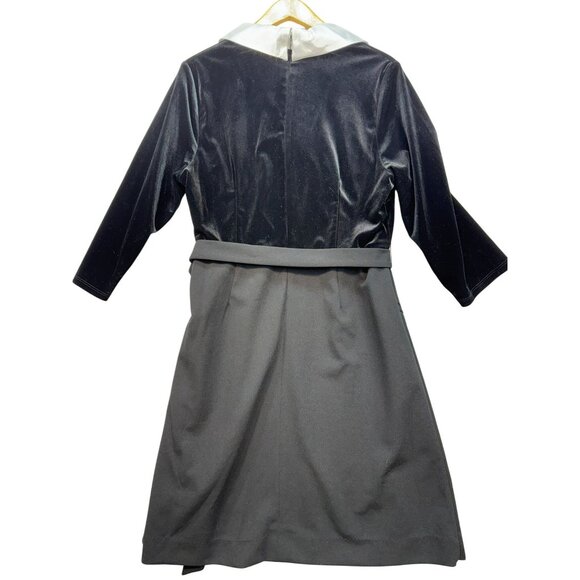 Addison Evenings Womens Wrap Dress V-Neckline Size 14 Black & Silver - Picture 6 of 8